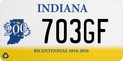 IN license plate 703GF