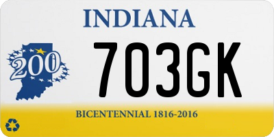 IN license plate 703GK