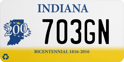 IN license plate 703GN