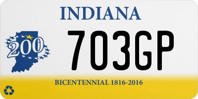 IN license plate 703GP