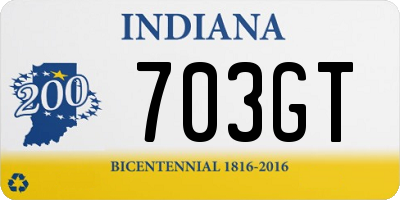 IN license plate 703GT