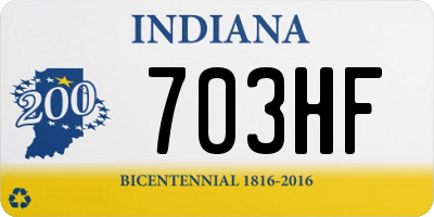 IN license plate 703HF