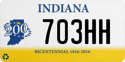 IN license plate 703HH