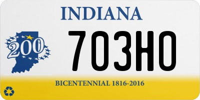 IN license plate 703HO