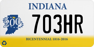 IN license plate 703HR