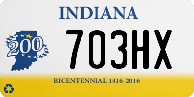 IN license plate 703HX