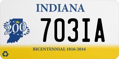 IN license plate 703IA