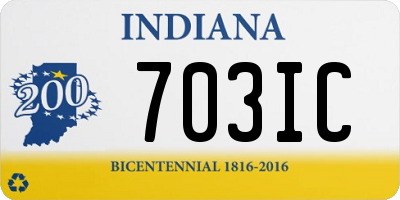 IN license plate 703IC