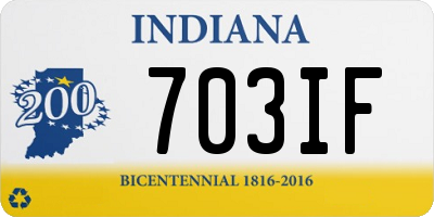 IN license plate 703IF