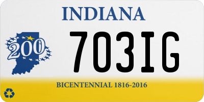 IN license plate 703IG