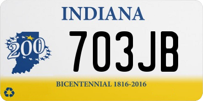 IN license plate 703JB