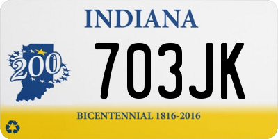 IN license plate 703JK
