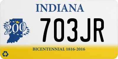 IN license plate 703JR