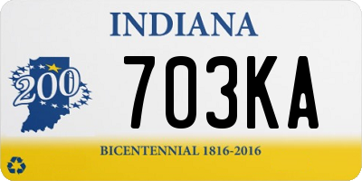 IN license plate 703KA
