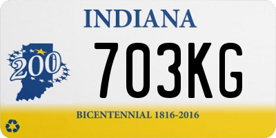 IN license plate 703KG