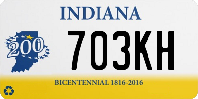 IN license plate 703KH