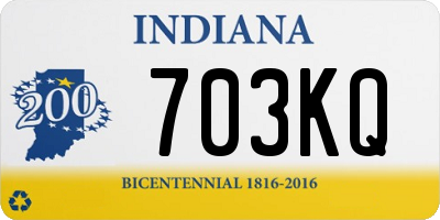 IN license plate 703KQ