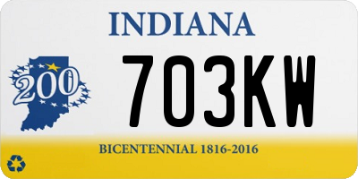 IN license plate 703KW