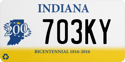 IN license plate 703KY