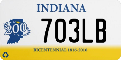 IN license plate 703LB