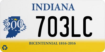 IN license plate 703LC