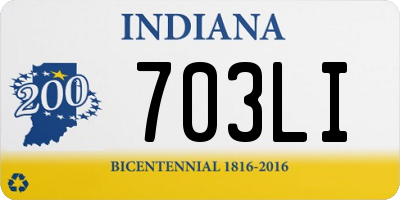 IN license plate 703LI