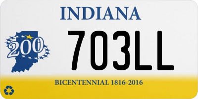 IN license plate 703LL