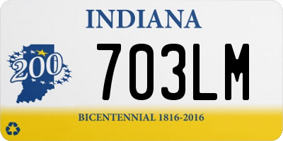 IN license plate 703LM