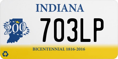 IN license plate 703LP