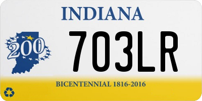 IN license plate 703LR