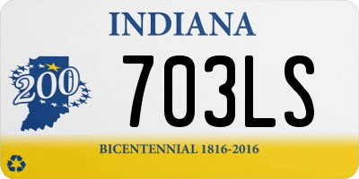 IN license plate 703LS