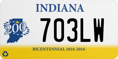 IN license plate 703LW