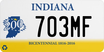 IN license plate 703MF