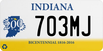 IN license plate 703MJ