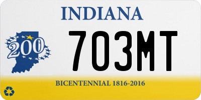 IN license plate 703MT