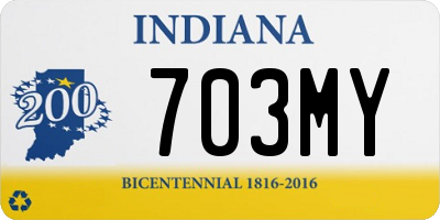 IN license plate 703MY