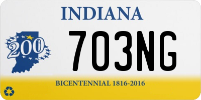 IN license plate 703NG