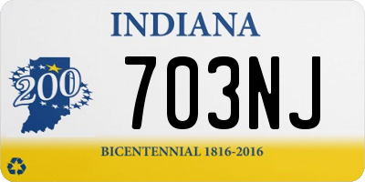 IN license plate 703NJ