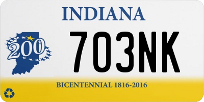 IN license plate 703NK