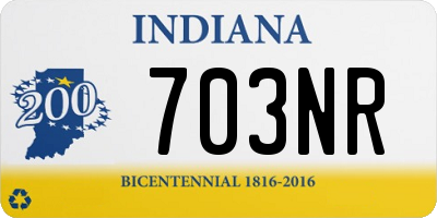 IN license plate 703NR