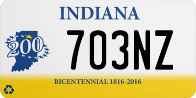 IN license plate 703NZ