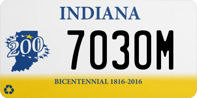 IN license plate 703OM