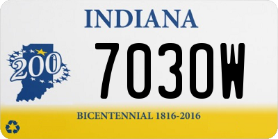 IN license plate 703OW