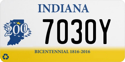 IN license plate 703OY