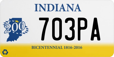 IN license plate 703PA