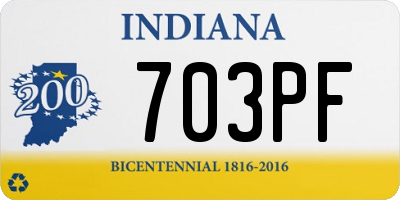 IN license plate 703PF