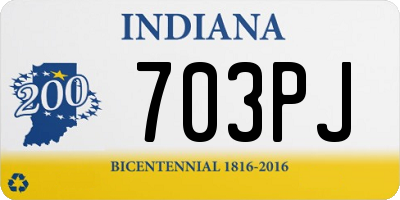 IN license plate 703PJ