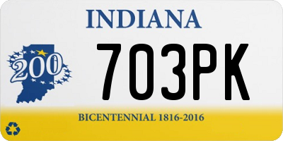 IN license plate 703PK