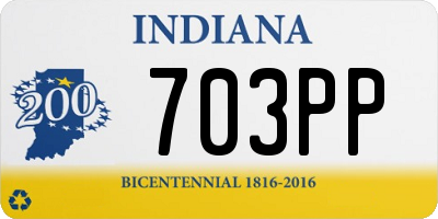 IN license plate 703PP