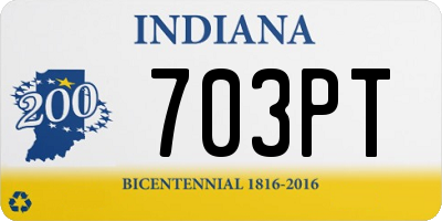 IN license plate 703PT